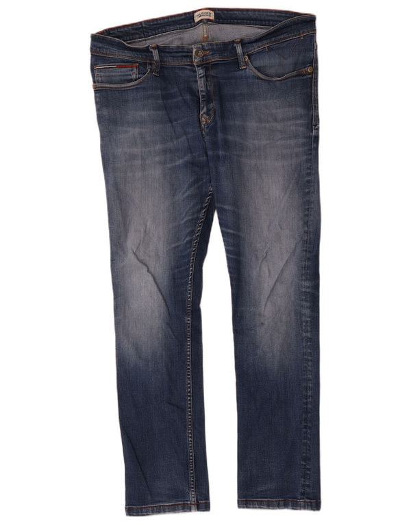 Tommy Hilfiger Masculino Slim Jeans W38 L30 Azul Algodão