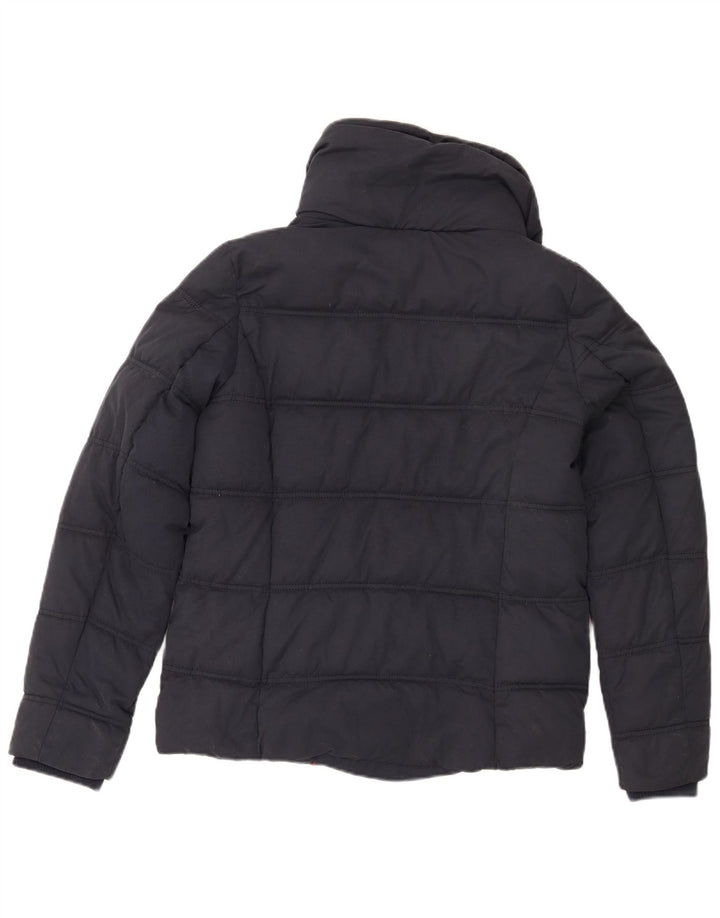 Jaqueta acolchoada feminina Fat Face UK 12 poliéster azul marinho médio