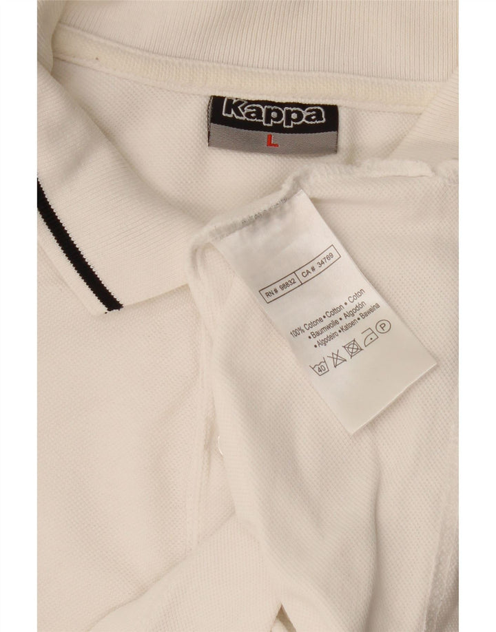 Camisa polo masculina KAPPA grande algodão branco