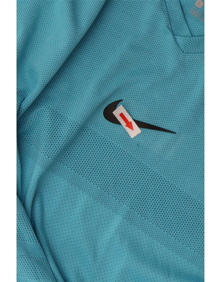 Camiseta Nike Masculina Dri Fit Top Grande Azul Poliéster