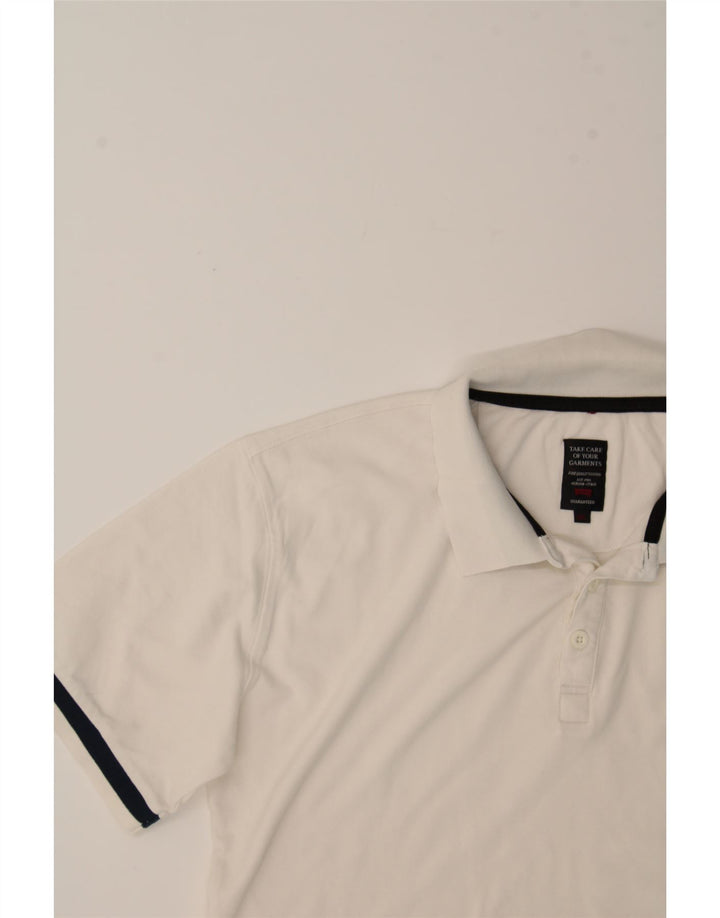 CARRERA Womens Polo Shirt UK 20 2XL White Cotton Vintage Carrera and Second-Hand Carrera from Messina Hembry 