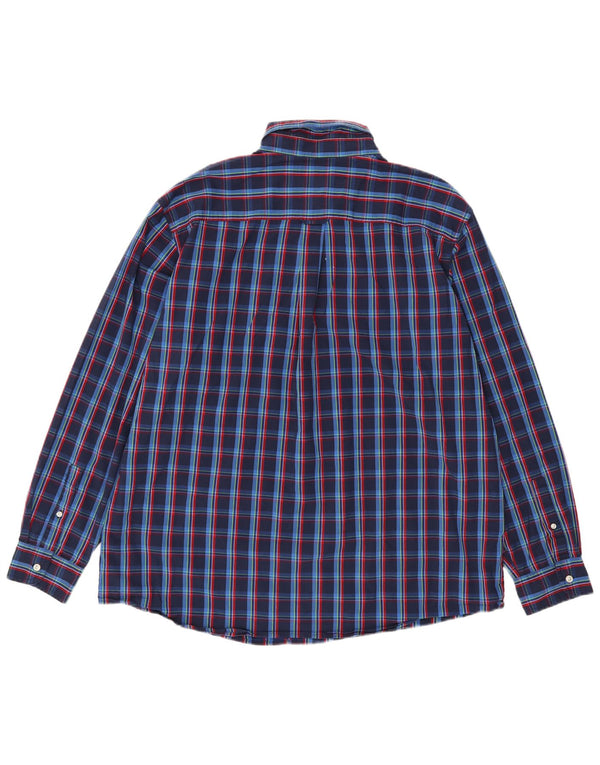 Camisa masculina Chaps 2XL algodão xadrez azul marinho