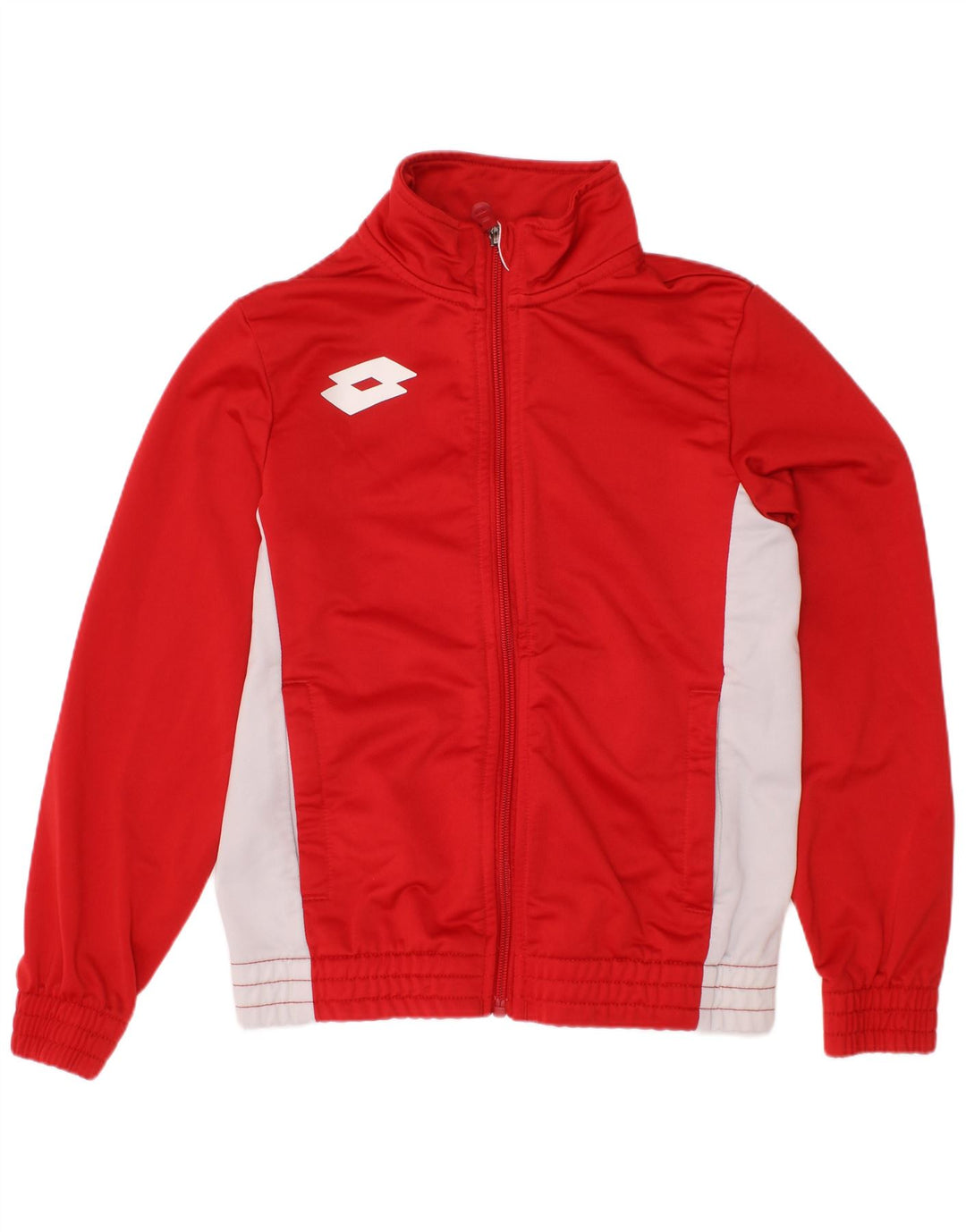 LOTTO Boys Tracksuit Top Jacket 7-8 Anos XS Vermelho Colorblock
