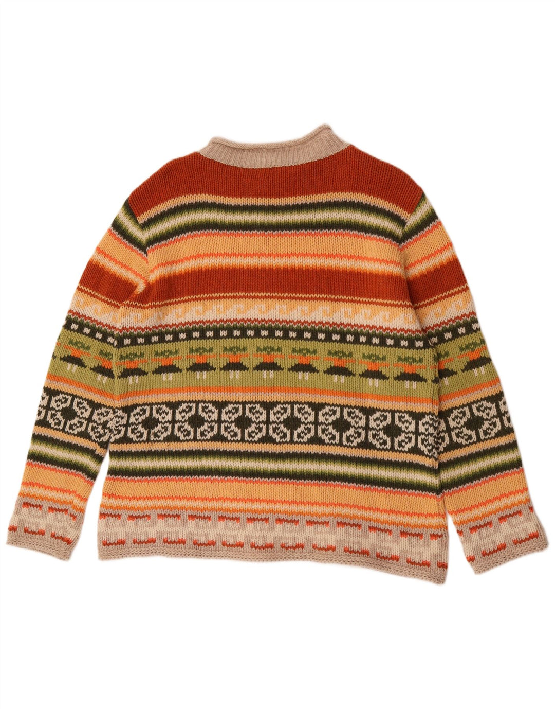 Suéter feminino Bianca com gola tartaruga IT 46 grande multicolorido