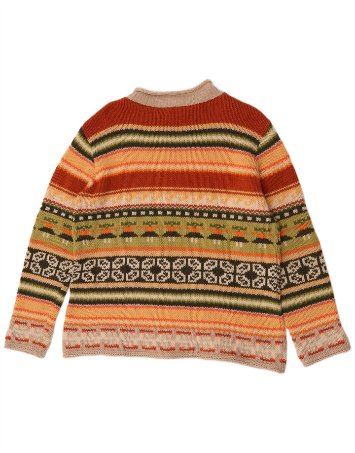 Suéter feminino Bianca com gola tartaruga IT 46 grande multicolorido