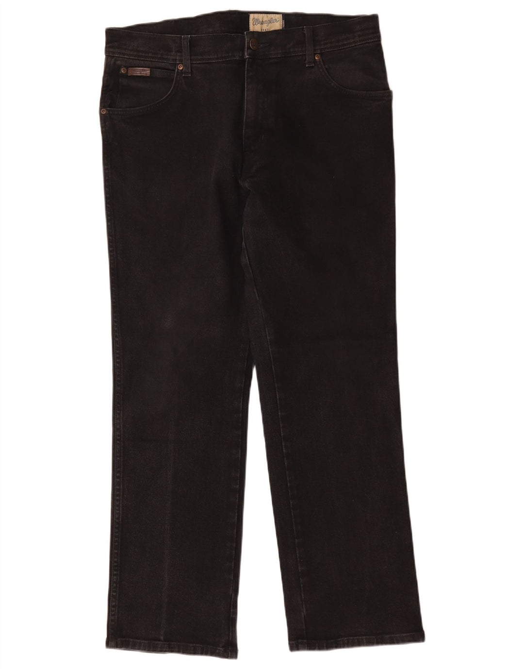 Wrangler Masculino Texas Straight Jeans W35 L30 Algodão Preto