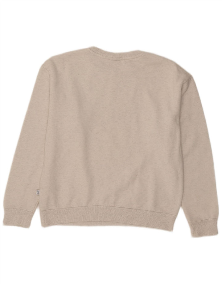 Puma moletom feminino gráfico oversized jumper UK 10 pequeno algodão cinza