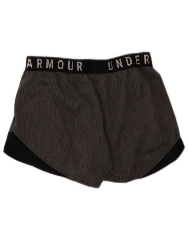 Under Armour Womens Heat Gear Sport Shorts UK 14 Medium Grey Colourblock
