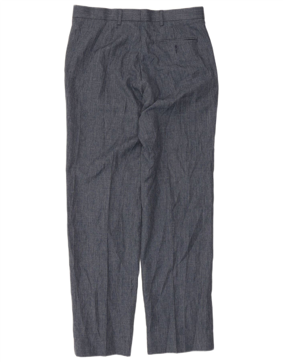 Calça masculina de ajuste regular Marks & Spencer W32 L33 azul poliéster
