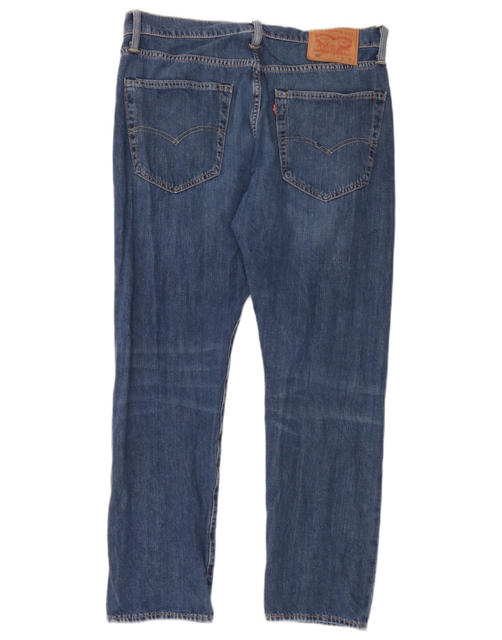 Levi's Masculino 502 Tapered Jeans W32 L30 Azul Algodão