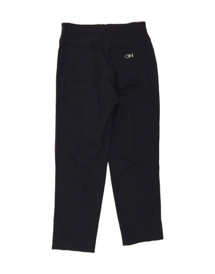 VINTAGE Womens Pegged Casual Trousers W30 L28 Black Cotton Vintage Vintage and Second-Hand Vintage from Messina Hembry 