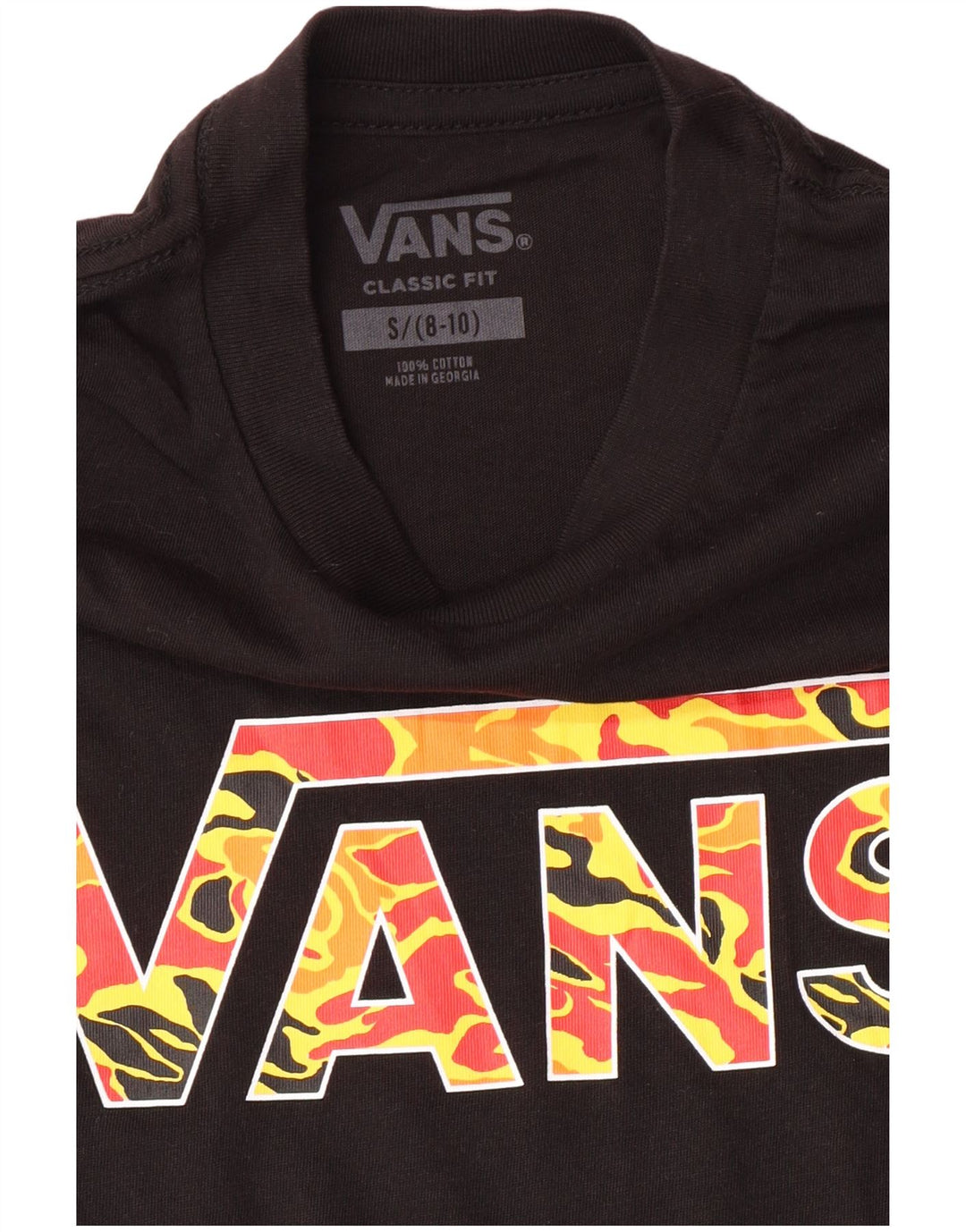 Camiseta Vans Meninos Graphic 8-9 Anos Pequeno Algodão Preto