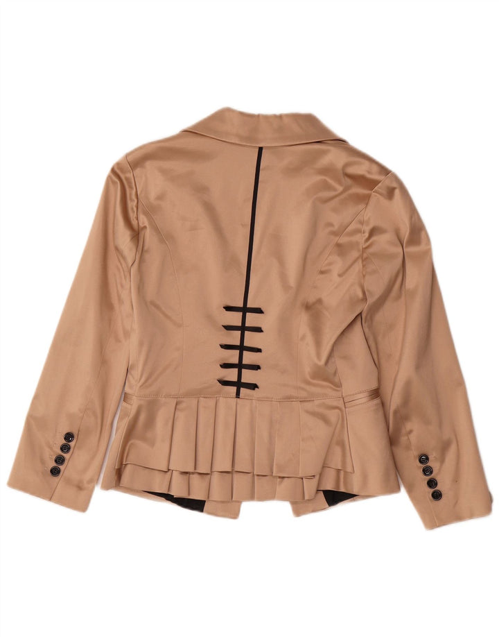 Elisabetta Franchi Conjunto feminino de 2 peças IT 44 poliéster bege médio
