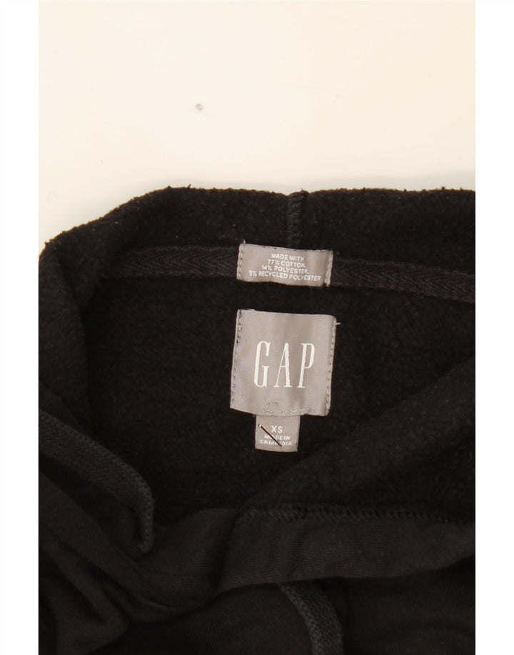 GAP Mens Graphic Hoodie Jumper XS Black Cotton Vintage Gap and Second-Hand Gap from Messina Hembry 