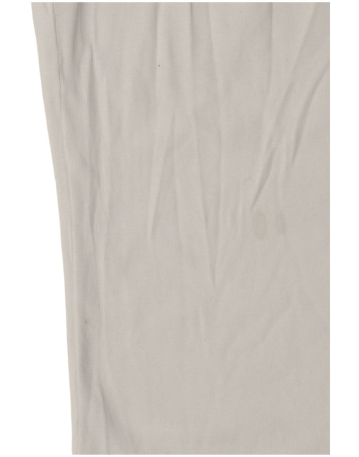Top de colete gráfico feminino Benetton UK 6 XS branco