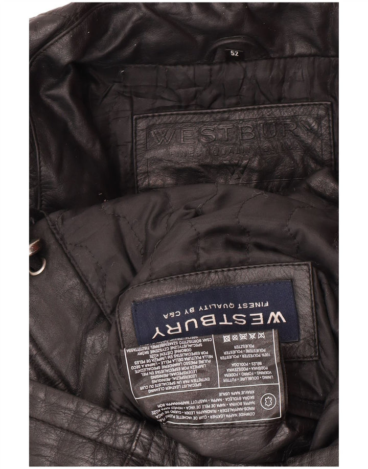 Jaqueta de couro masculina WESTBURY IT 52 XL couro preto