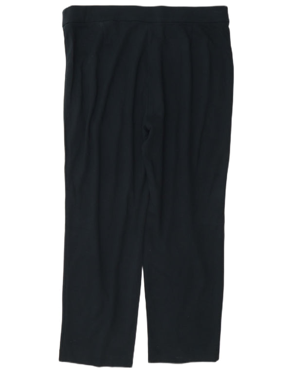 Calça feminina reta casual Marks & Spencer UK 18 XL W38 L27 azul marinho