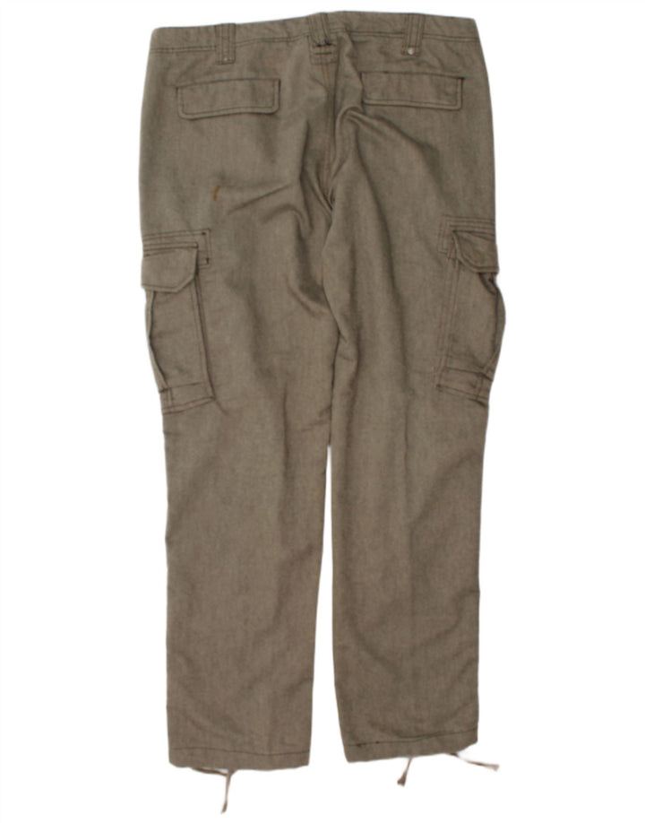 Calça cargo reta masculina Calvin Klein W36 L34 cinza espinha de peixe