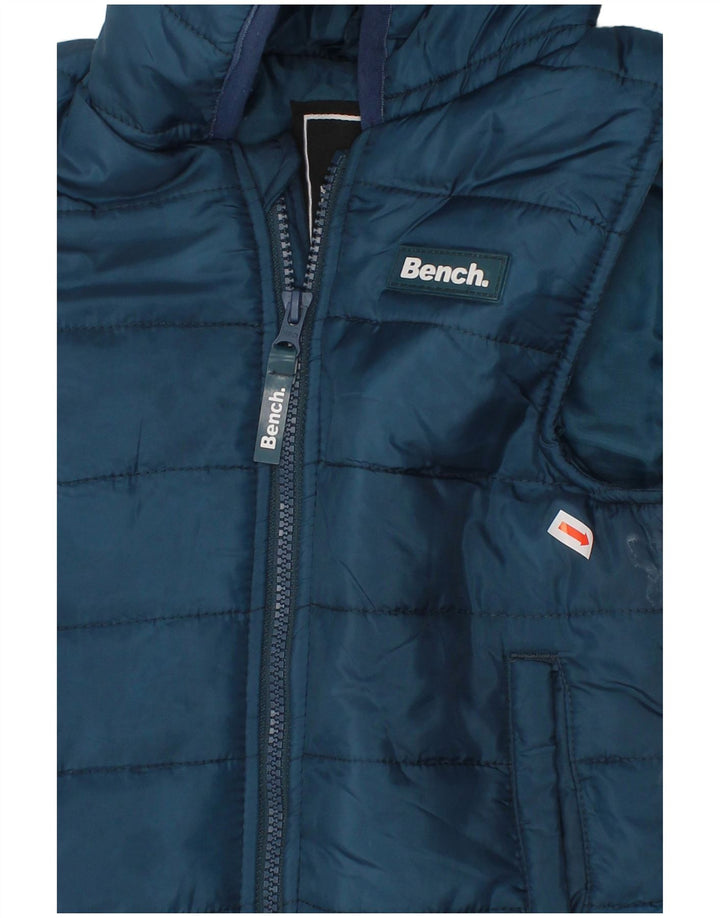 Colete acolchoado com capuz para meninos BENCH 4-5 anos poliéster azul