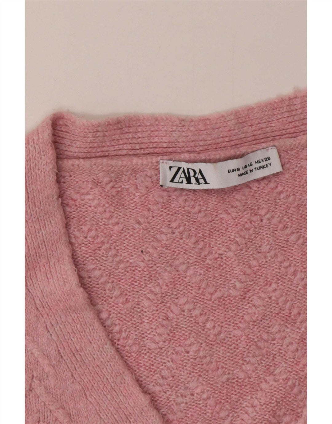 Zara Suéter Cardigan Oversized Feminino Reino Unido 10 Pequeno Rosa