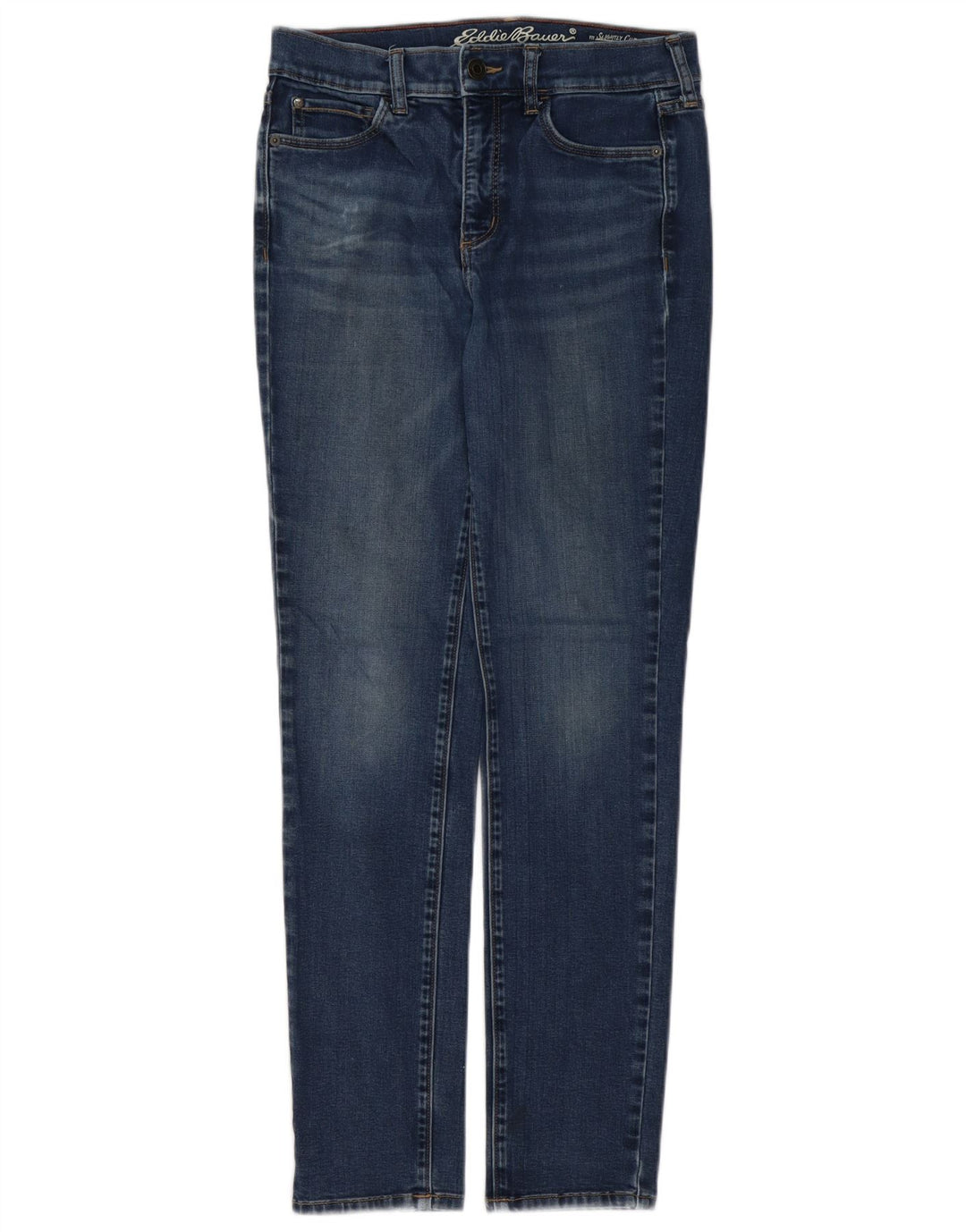 EDDIE BAUER Calça jeans feminina ligeiramente curvilínea US 4 pequena W28 L30 azul