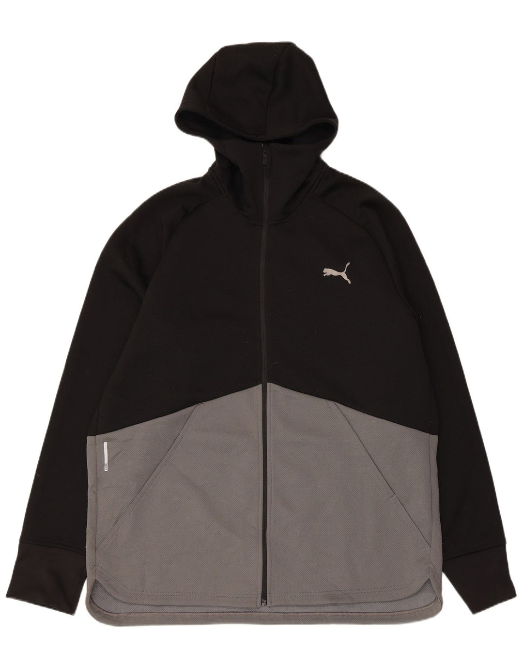 Suéter masculino Puma com capuz e zíper XL preto colorblock poliéster