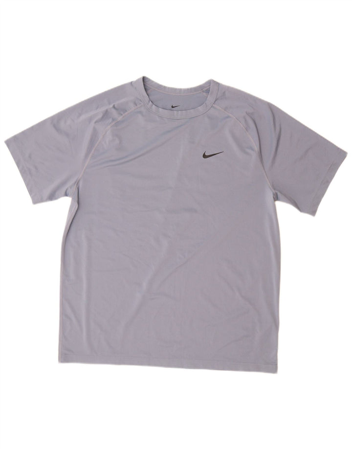 Camiseta masculina NIKE Dri Fit grande poliéster cinza