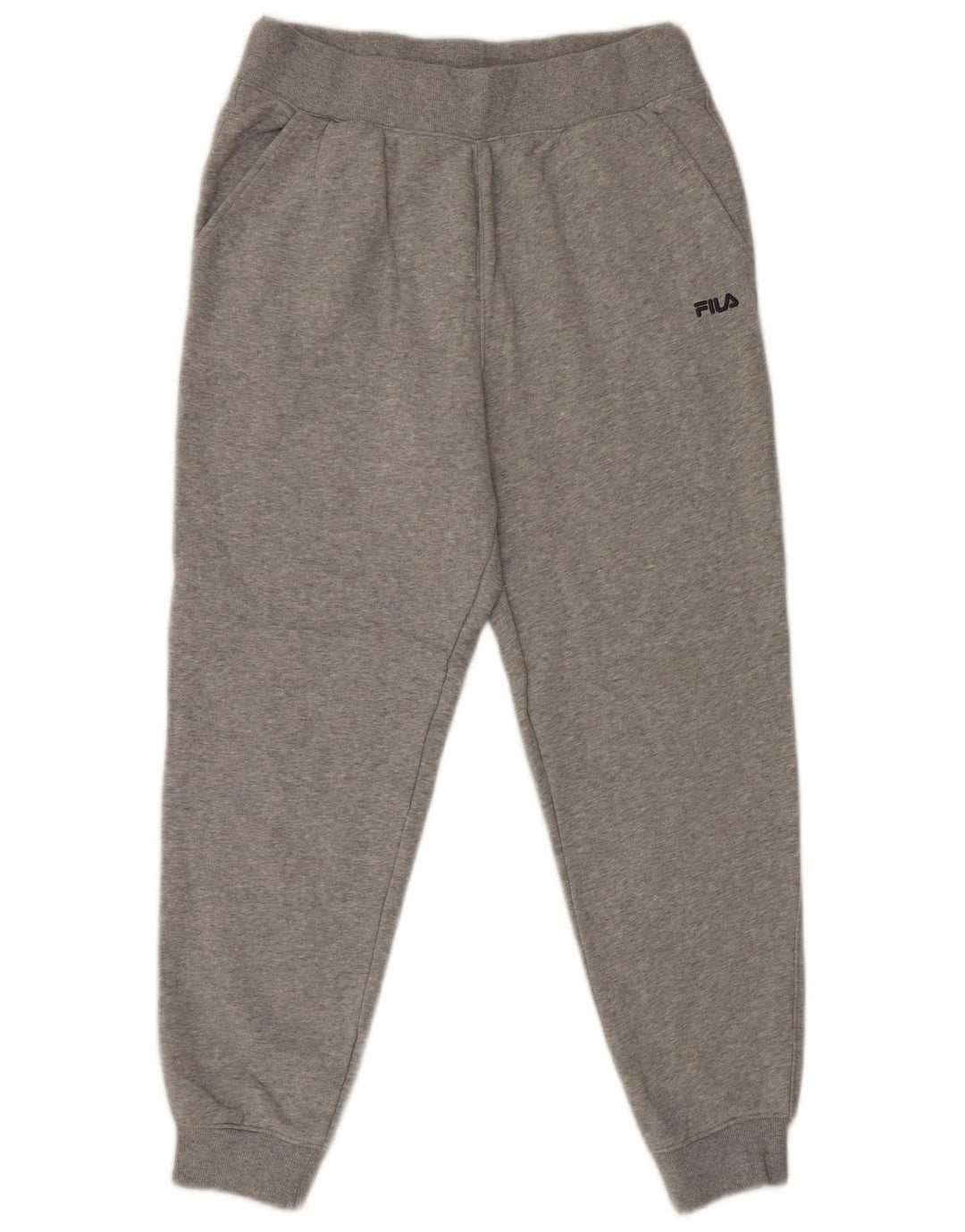 Calça de treino masculina Fila joggers grande algodão manchado cinza
