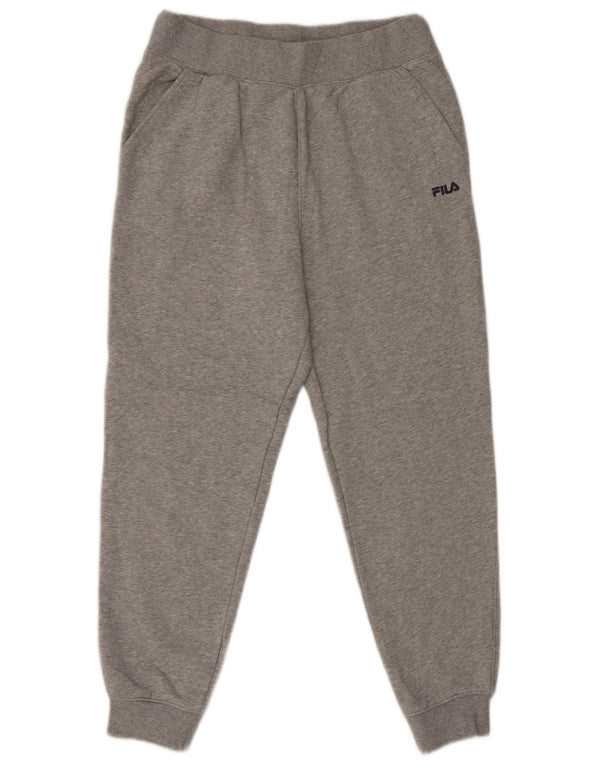 Calça de treino masculina Fila joggers grande algodão manchado cinza