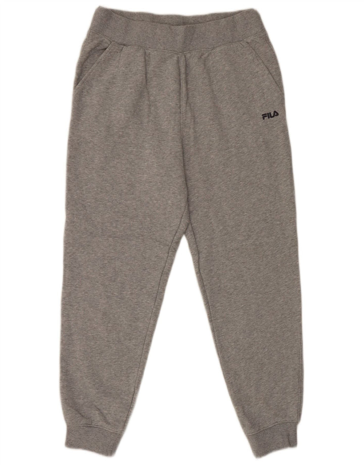 Calça de treino masculina Fila joggers grande algodão manchado cinza