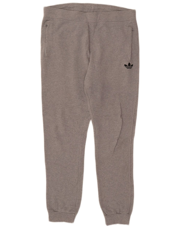 Calça de treino masculina Adidas Joggers grande algodão manchado cinza