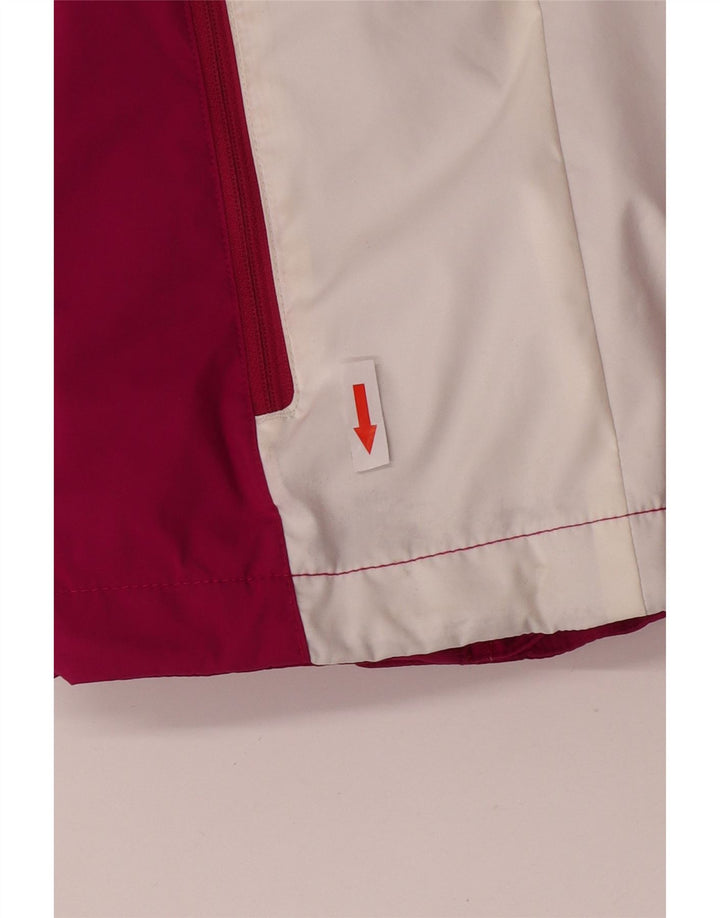 Jaqueta de chuva feminina Columbia Interchange UK 16 grande bloco colorido rosa nylon