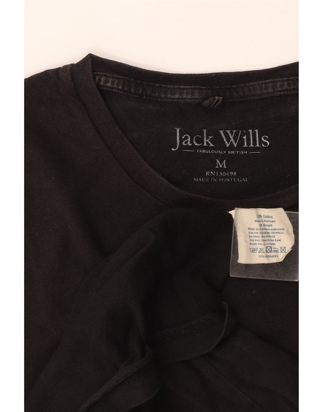Camiseta masculina Jack Wills Top médio algodão preto