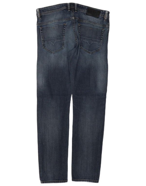 Jeans masculino diesel desgastado slim W32 L32 algodão azul