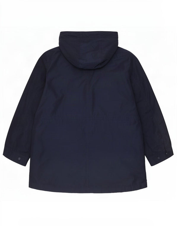 Jaqueta parka feminina com capuz Marks & Spencer Reino Unido 20 2XL poliéster azul marinho