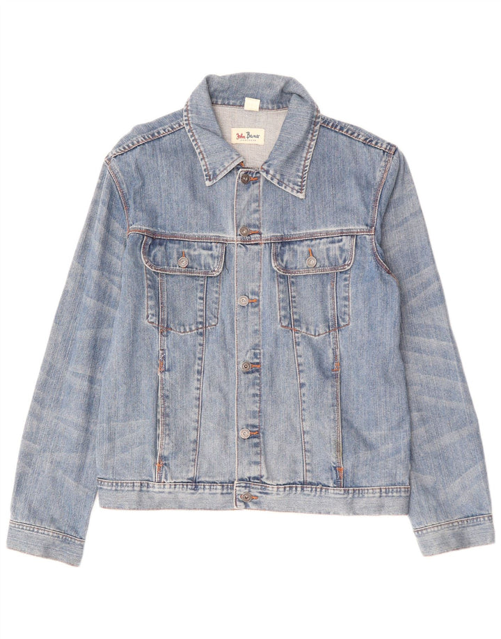 Jaqueta jeans masculina JOHN BANER Reino Unido 44 2XL algodão azul