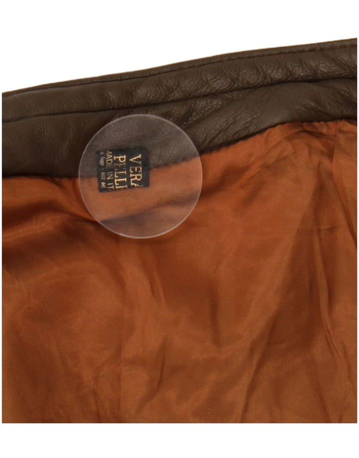 Jaqueta de couro masculina VINTAGE Reino Unido 38 couro marrom médio