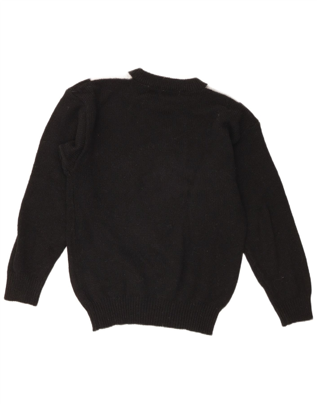 Suéter feminino Classics com gola redonda UK 14 bloco colorido preto médio