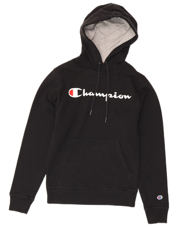 Champion masculino gráfico moletom com capuz XS algodão preto