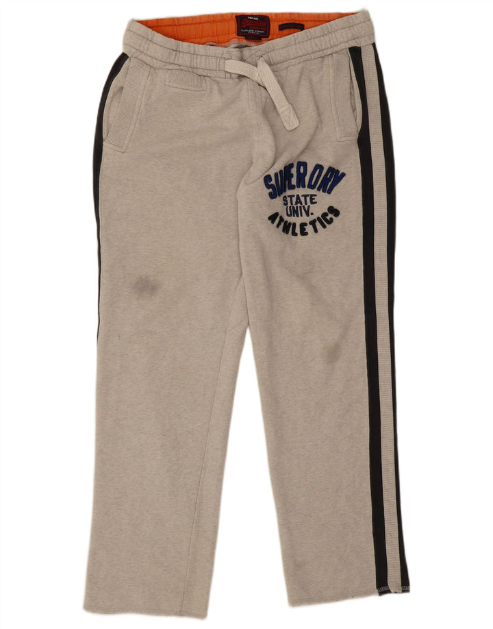 Calça de treino masculina Superdry Graphic cinza grande algodão