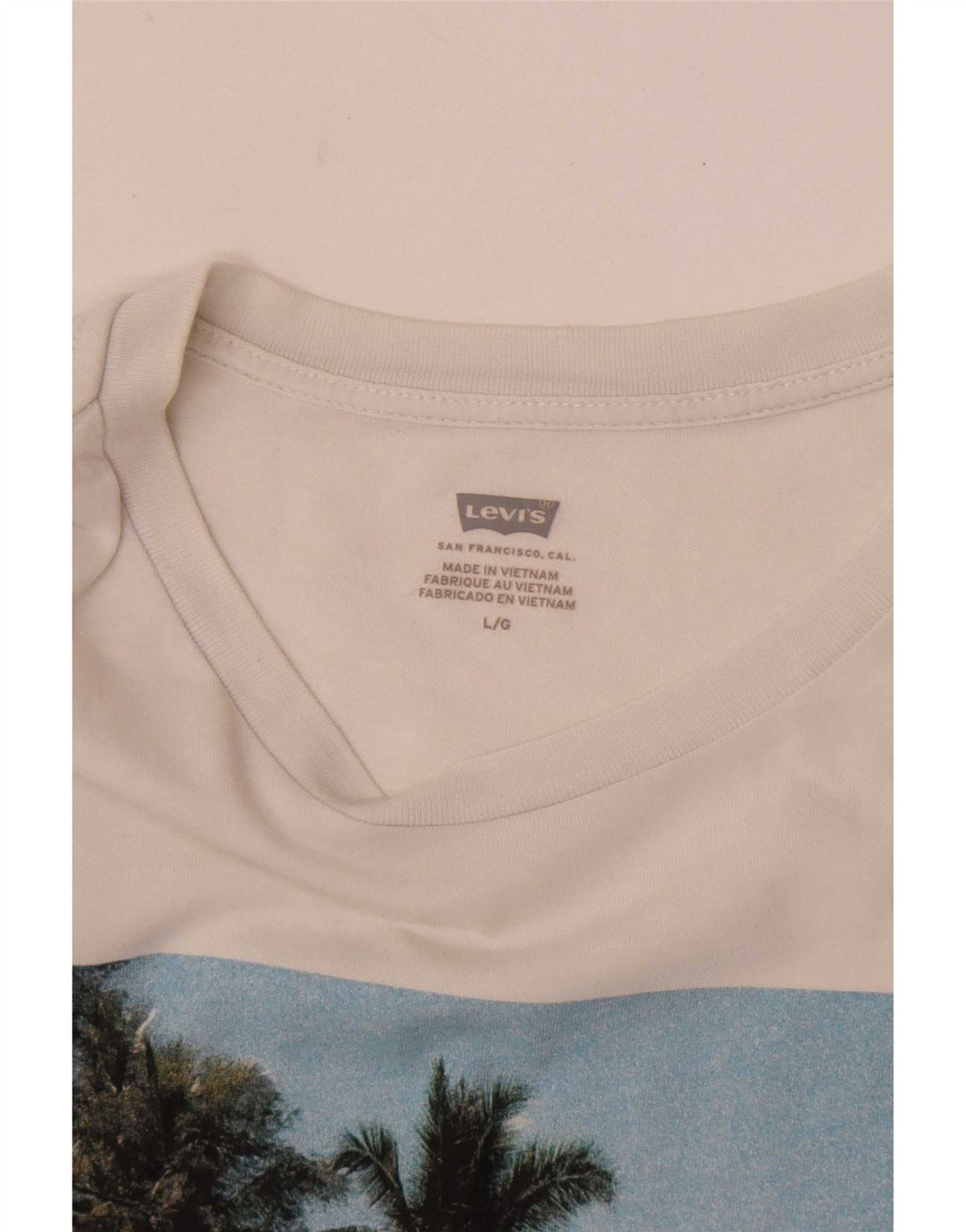 Camiseta gráfica masculina Levi's Top grande branco