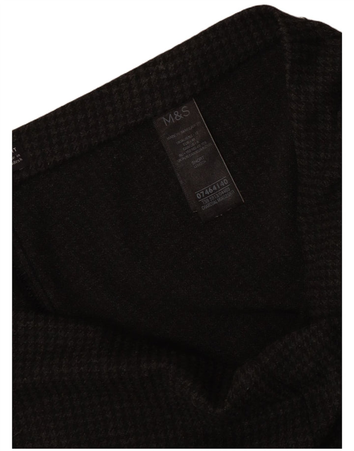 Calça casual feminina Marks & Spencer Reino Unido 12 médio W32 L28 preta