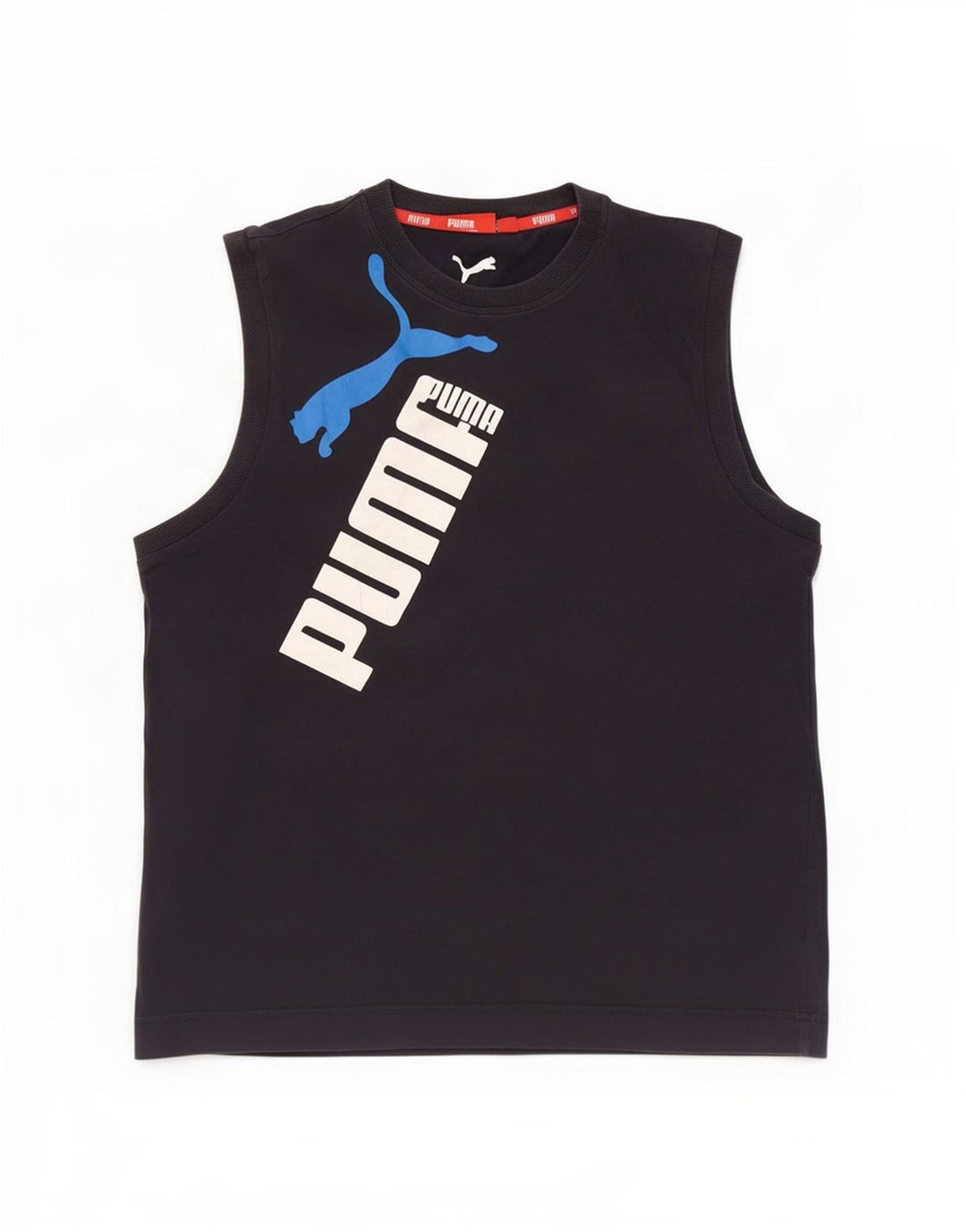 Puma Mens Graphic Vest Top Grande Azul Marinho
