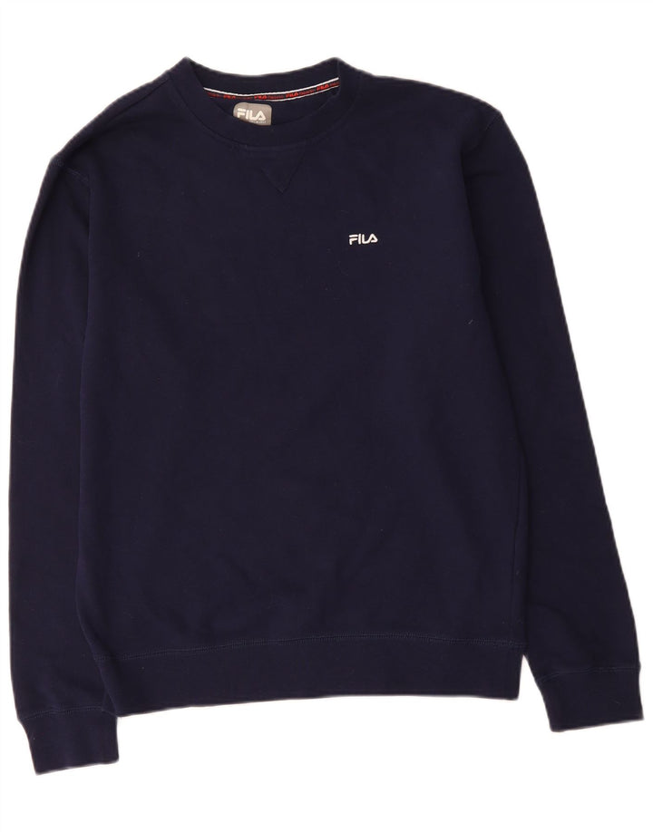 FILA Moletom Masculino Jumper Grande Algodão Azul Marinho