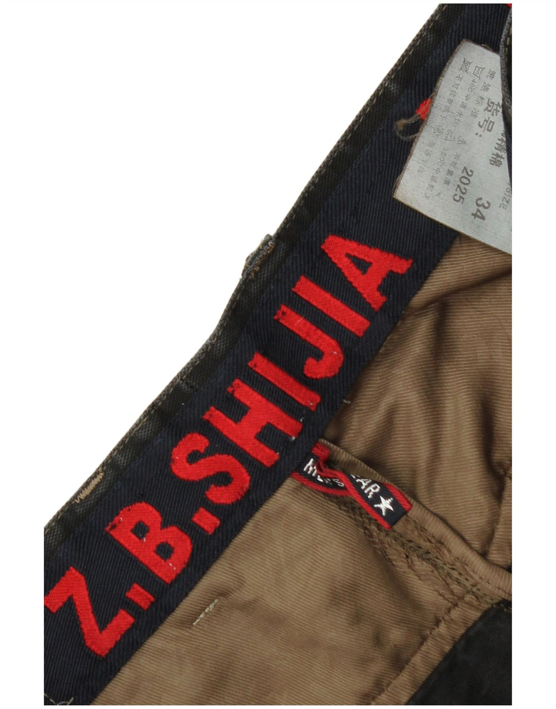 Calça Chino Reta Masculina Vintage W34 L31 Preta