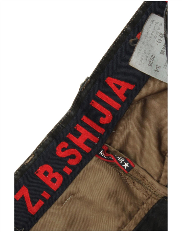 Calça Chino Reta Masculina Vintage W34 L31 Preta
