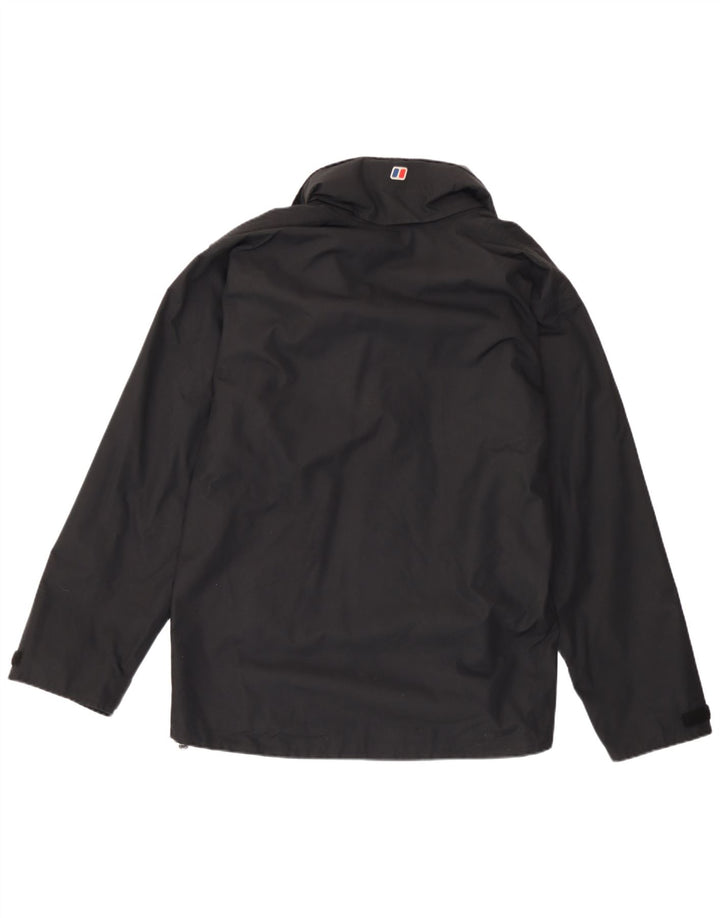 Jaqueta de chuva masculina Berghaus com capuz UK 38 médio preto nylon