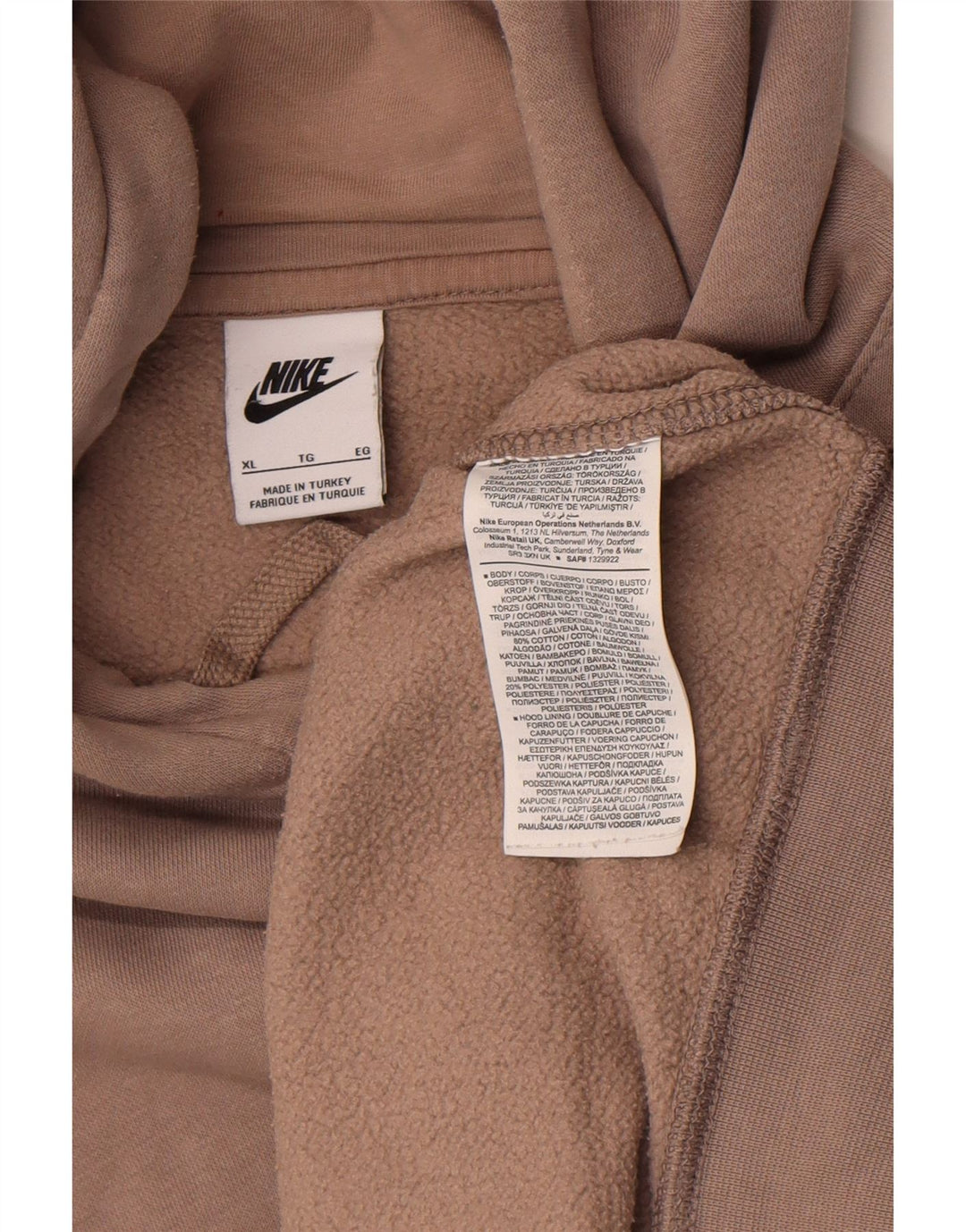 Nike masculino moletom com capuz XL cinza algodão