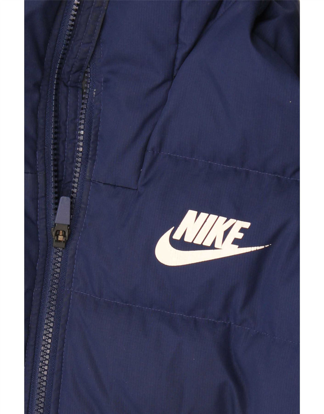 Jaqueta acolchoada com capuz masculina Nike UK 36 poliéster azul marinho pequeno