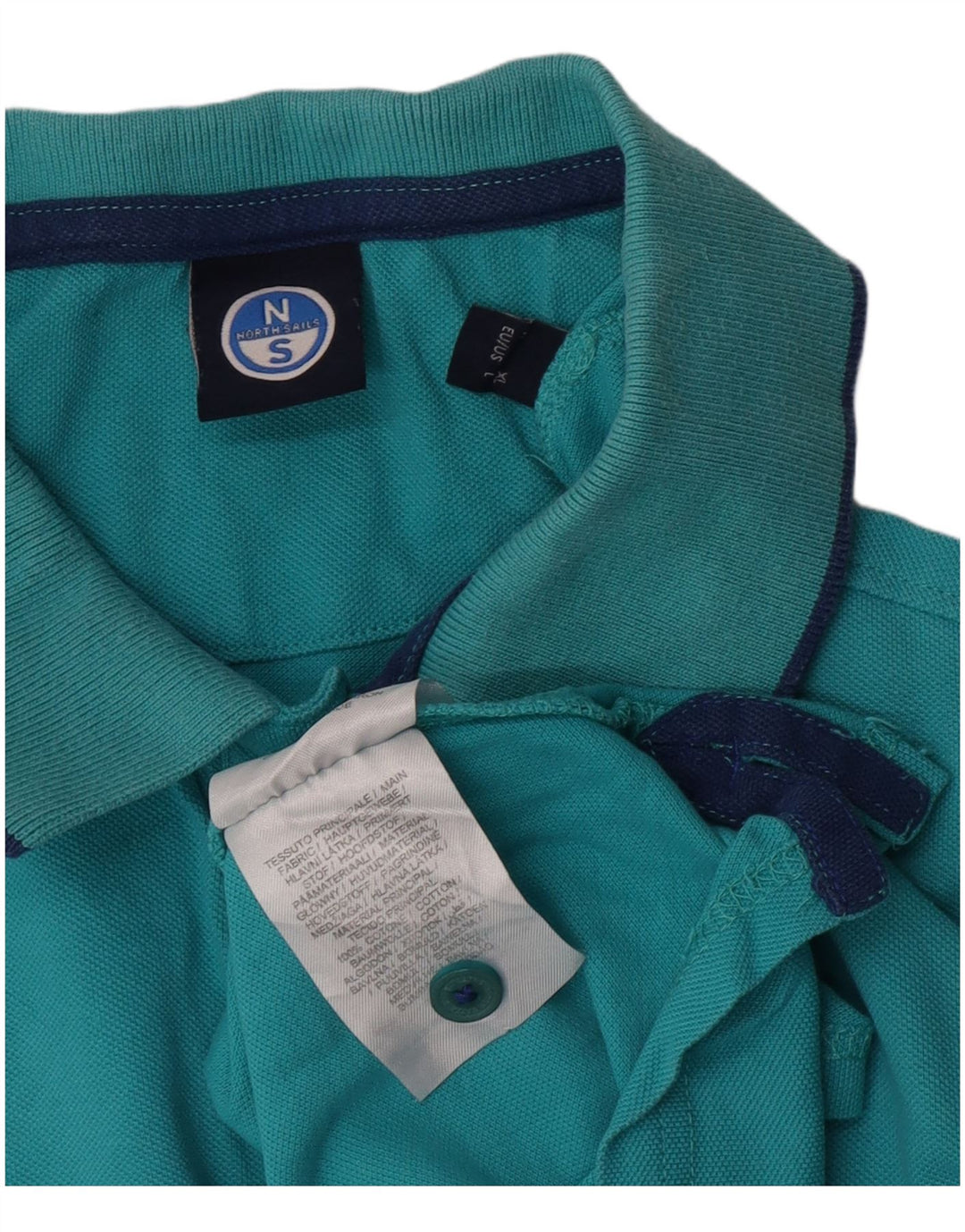 Camisa polo masculina North Sails grande algodão azul
